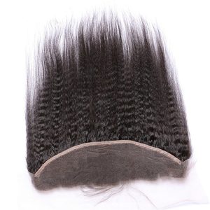 Malaysian Afro Kinky Straight Lace Frontal Closure Human Hair With 13x4 - Image 5