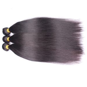 Silk Straight Brazilian Human Hair Extensions Weave 3 Bundles - Image 3