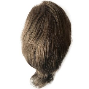 Men's Toupee 10x8 Human Hair 7# Brown Mens Toupee Thin Skin Around with Mono Lace with PU - Image 14