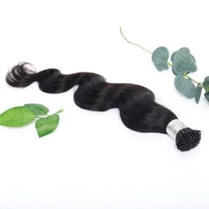 Alternative view of Wholesale Russian Indian Pre Bonded Human Hair 1Gram Raw Double Drawn Remy I Tip Hair Extensions