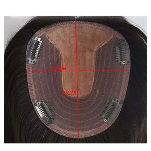 Hair Piece Extensions Crown Toppers Solid Color 100% Human Hair Natural 1B Color Remy Human Hair Clip In Hair For Women Toupees - Image 4