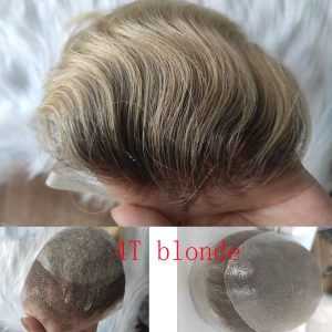 Toupee for Men Human Hair Men's Thin Skin Hair system with French Lace Hair Line Front 8x10 Inches Men Wigs Touppe For Black Men 22# color - Image 17