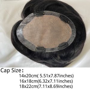 Men Toupee Silk Base Wigs For Men Short Hair PU Silk Base Toupee Human Hair Toupee For Men Hair pieces Transparent skin Hair Replacement Natural Hair - Image 10