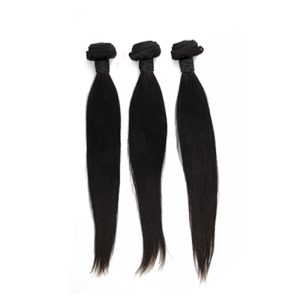 Brazilian Hair Weave 3 Bundles With Lace Closure Free Part Sliky Straight Human Hair Bundles With Closure - Image 3