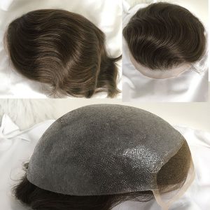 Toupee for Men Human Hair Men's Thin Skin Hair system with French Lace Hair Line Front 8x10 Inches Men Wigs Touppe For Black Men 22# color - Image 33