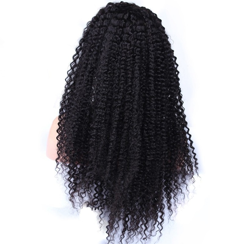 Remy Lace Front Wigs Kinky Curly Brazillian Human Hair Natural Color 250% Density Glueless Lace Front Wig Bleached Knots Pre Plucked - Image 4