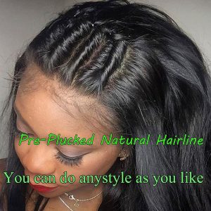 Alternative view of 13x6 Lace Front Wig 150% Density Full Lace Frontal Wigs Human Hair Long Straight Lace Front Wigs for Black Women Pre Plucked Hairline Natural