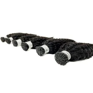Lace Frontal Remy I Tips Braided Wigs Deep Curly Human Hair Natural Virgin I Tip Hair Extensions