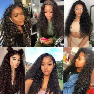 Water Wave 13*6 Hd Transparent Lace Front Wig Human Hair Wet And Wavy Wigs Pre Plucked For Sale - Image 9