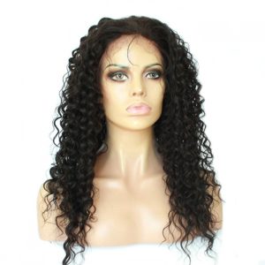 Alternative view of Reasonable Full Lace Wigs Natural Black Brazilian Human Hair Wig Deep Curly