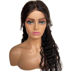 Alternative view of Realistic Female PVC Mannequin Head With Make Up Face and Shoulders Display Manikin Head Bust for Wigs,Makeup,Hats,Sunglasses Beauty Accessories
