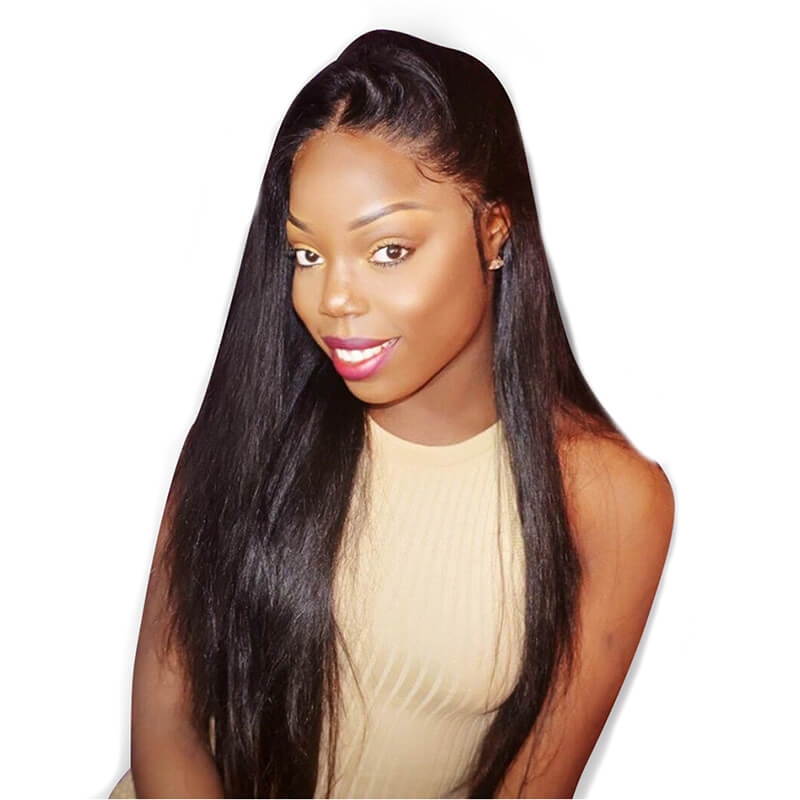 Lace Front Wig For Price Brazilian Human Hair Wigs With Natural Baby Hair 180% Density Silky Straight Pre-Plucked