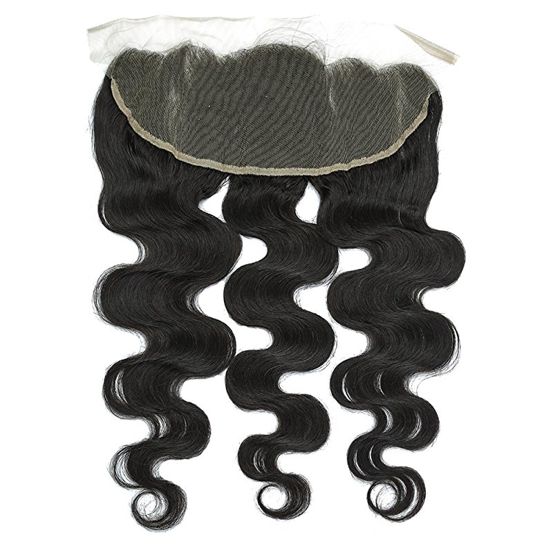 Body Wave 3 Bundles With Lace Frontal(13X4) 8A Unprocessed Human Hair bundles with ear to ear Lace closure Natural Color - Image 2