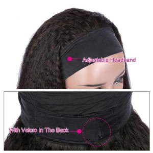 Kinky Straight Headband Wig Human Hair Brazilian Virgin Hair Headband Wigs Human Hair for Black Women - Image 6