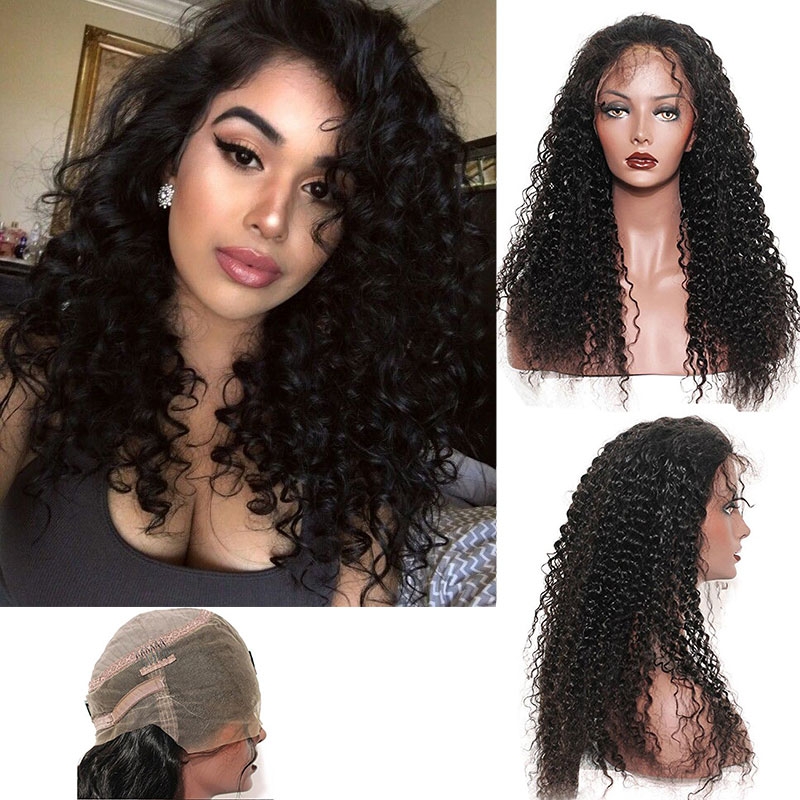 360 Lace Wig 180% 10A Brazilian Human Hair Wigs Deep Curly Free Part Wig with Baby Hair for Women - Image 2