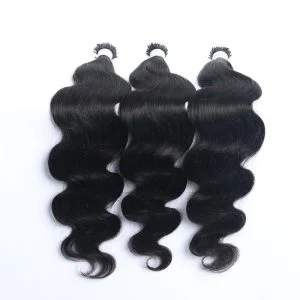 Body Wave Microlinks I Tip Hair Extensions Indian Natural Wavy Virgin Bulk Hair For Women 100% Human Hair For Salon Pwigs - Image 2