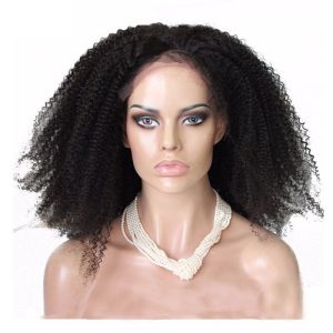 Lace Front Wigs Human Hair Afro Kinky Curly 250% Density Wig With Baby Hair Bleached Knots Natural Africa Style Brazilian Natural Color Hair - Image 4