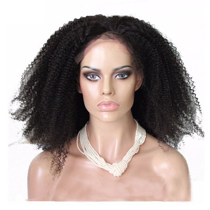 Lace Front Wigs Human Hair Afro Kinky Curly 250% Density Wig With Baby Hair Bleached Knots Natural Africa Style Brazilian Natural Color Hair - Image 4