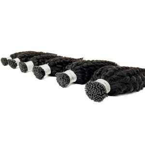 Natural Raw Hair Extensions Without Tangle Kinky Curly Curls Hair Wig Black Virgin Vendor Human Hair I Tip - Image 6