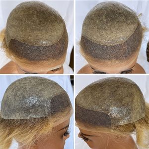 Pwigs Toupee for Men European Human Hair Swiss Lace Front Natural Hairline Hair Pieces 0.08mm Thin Skin PU V-looped Men's Hair Replacement System 8x10 - Image 9