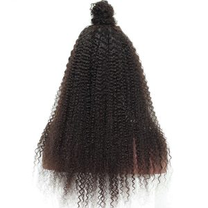 Natural Full Lace Wigs Kinky Curly Human Hair 150% Density Pre-Plucked Brazilian Remy Human Hair Bleached Knots With Baby Hair - Image 4