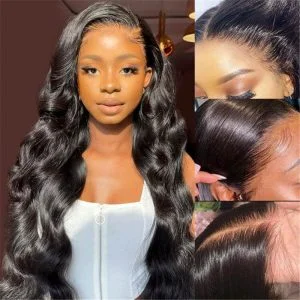 Alternative view of Body Wave Skin Melt Hd Lace Wigs 13*4 Lace Front Wigs Human Hair Real Transparent Lace
