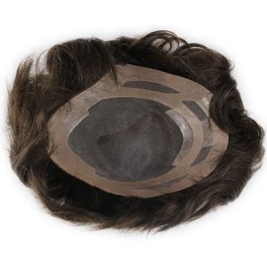 Men's Toupee Human Hair Monofilament Net Base Thin Skin Around with Combs Toupee for Men #2 Mixed 60% Grey - Image 18