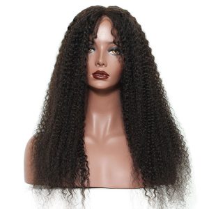 Natural Full Lace Wigs Kinky Curly Human Hair 150% Density Pre-Plucked Brazilian Remy Human Hair Bleached Knots With Baby Hair - Image 3