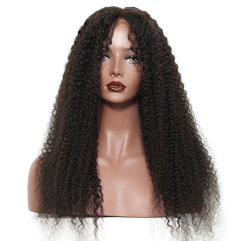 Natural Full Lace Wigs Kinky Curly Human Hair 150% Density Pre-Plucked Brazilian Remy Human Hair Bleached Knots With Baby Hair - Image 3