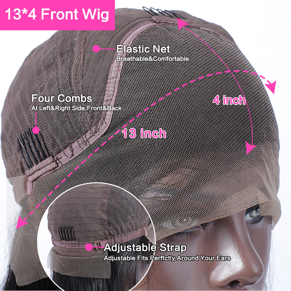 Fashion Girl's Favorite Long And Short 180% Density Human Hair Wigs For Black Women Bleached Knots - Image 8