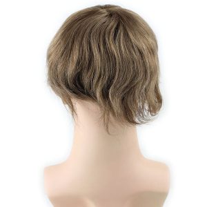 Toupee for men Hair pieces 100% European Virgin Human Hair Replacement System For Men 10"x8" Human Hair Toupee Men Hair Piece #18 Light Brown Color - Image 8