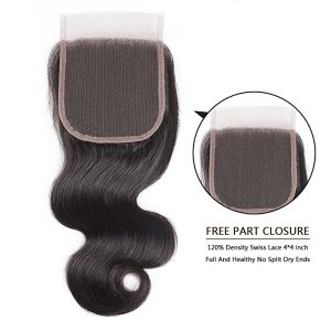 Body Wave 3 Bundles With Lace Closure Free Part 4×4 Closure Unprocessed Remy Human Hair Extensions Natural Color - Image 5