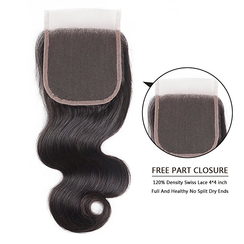Body Wave 3 Bundles With Lace Closure Free Part 4×4 Closure Unprocessed Remy Human Hair Extensions Natural Color - Image 5