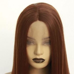 Rich Copper Red WigsColored Silky Straight Brazilian Human Hair 13X4 Lace Front Wig Pre Plucked 100% Human Hair Wigs For Women - Image 4