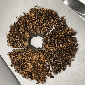 10 A Ombre Hightlight  Cambodian Human Hair Bundles Cuticle Aligned Curly Human Hair Bundles 1pcs - Image 3