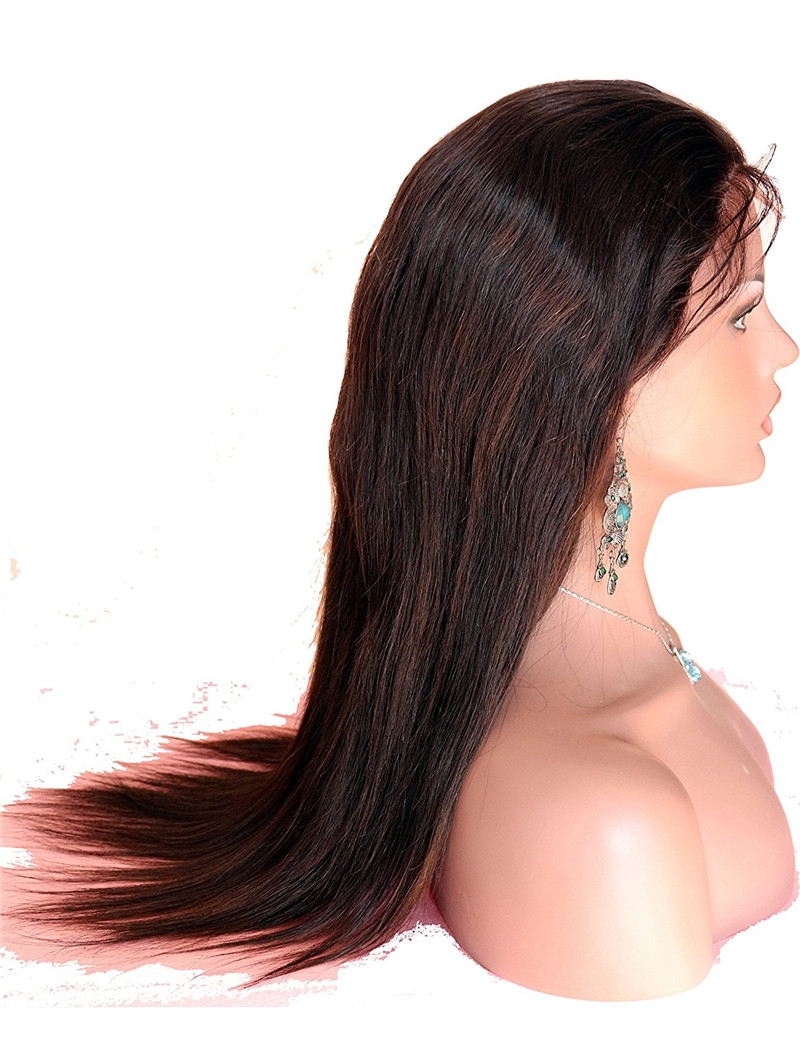 Straight Lace Wigs Brazilian Human Hair Lace Wig Bleached Knots and Baby Hair Around 10-24 - Image 4