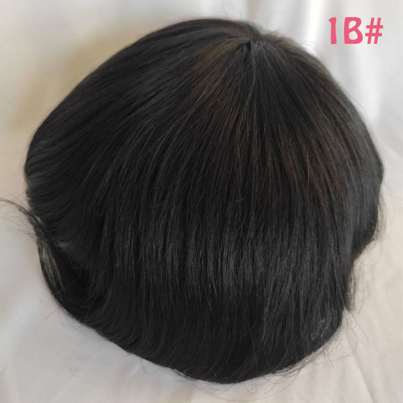 Stock Toupee Men’s Toupee Soft Thin Skin 0.06mm PU 10x8inch Hair Replacement for Men's Hairpiece 100% European Human Hair Pieces for Man - Image 2