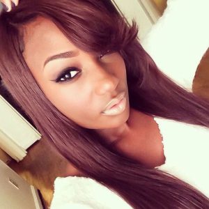 99j Ombre Color Straight Human Hair Brazilian Human Hair with Baby Hair Lace Wig for Black Women