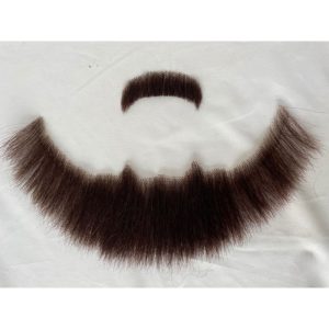 Big Fake Beard Swiss Lace Fake Beard And Moustache Real Human Hair Handmade Light Beard For Men Invisible Beards For Man - Image 4
