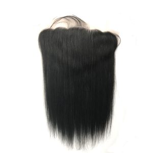 Ear to Ear 13x6 Lace Frontal Closure With Baby Hair Pre Plucked Brazilian Straight Remy Human Hair Free Part 8-20inch - Image 2