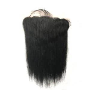 Alternative view of Ear to Ear 13x6 Lace Frontal Closure With Baby Hair Pre Plucked Brazilian Straight Remy Human Hair Free Part 8-20inch