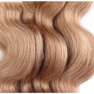Bundle Hair Color #27 Honey Brown Body Wave Brazilian Remy Hair Weave 3pcs Buddles - Image 4