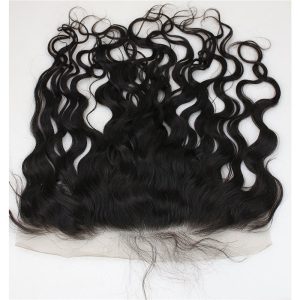 Alternative view of 13x4 Full Lace Frontal Closure Natural Wave Free Part Ear to Ear Brazilian Human Hair Extensions Frontal Lace Closure with Baby Hair Bleached