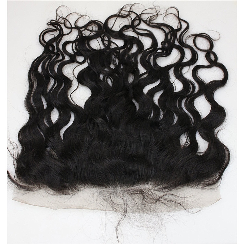 13x4 Full Lace Frontal Closure Natural Wave Free Part Ear to Ear Brazilian Human Hair Extensions Frontal Lace Closure with Baby Hair Bleached - Image 2
