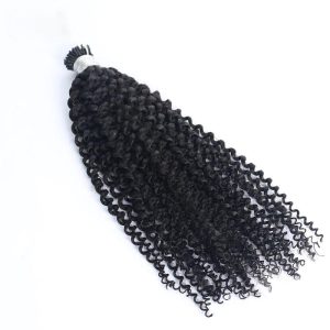 4A Kinky Curly I Tip Hair Extensions 100% Mongolian Virgin Human Hair Bundles I Tip Microlinks For Black Women Pwigs - Image 3