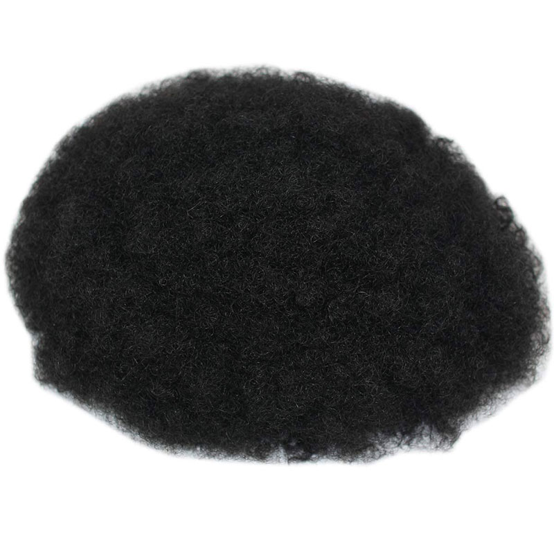 Afro Curly Toupee Full Lace Men Wig Curly Swiss Lace Men Toupee Replacement System 8x10 Inch Men Hairpiece White Color Toupee - Image 14
