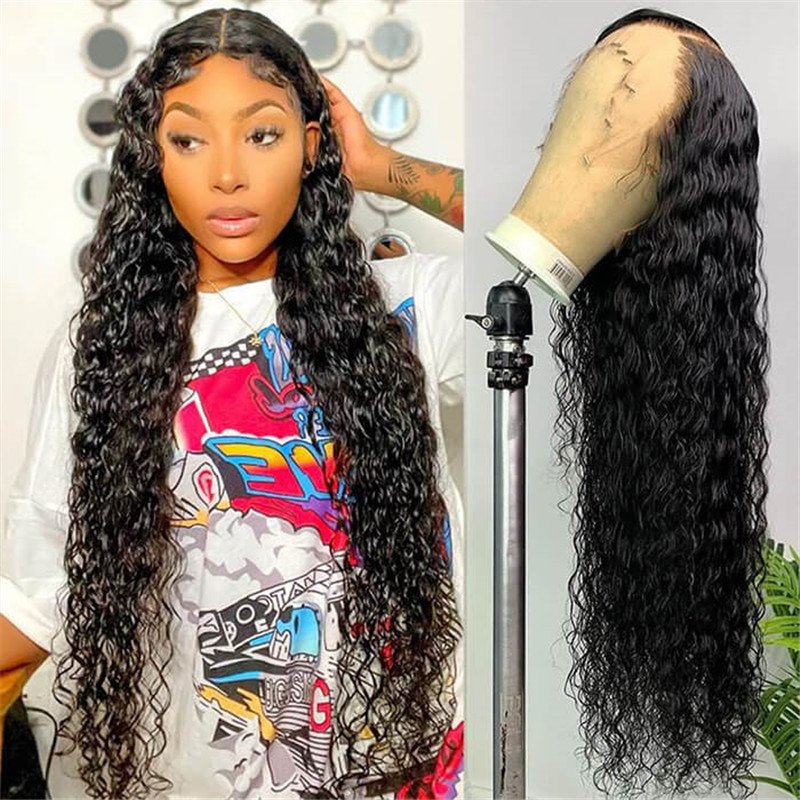 Water Wave Hair 13*4 Hd Lace Front Wigs Glueless Transparent Lace Wig Pre-Plucked Hairline - Image 4