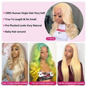 613 Honey Blonde Body Wave 13X6 Hd Lace Wigs Human Hair Wigs For Women Pre Plucked - Image 6