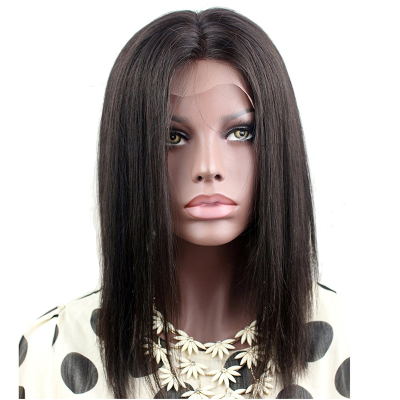 Short Bob Wigs Peruvian Hair Silk Straight 10-14 Human Hair Lace Wigs - Image 3