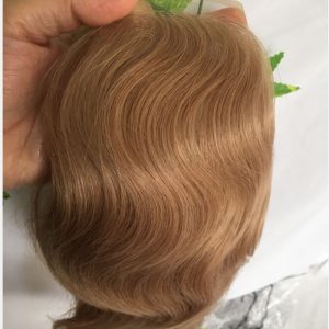 Toupee for Men Human Hair Men's Thin Skin Hair system with French Lace Hair Line Front 8x10 Inches Men Wigs Touppe For Black Men 22# color - Image 41